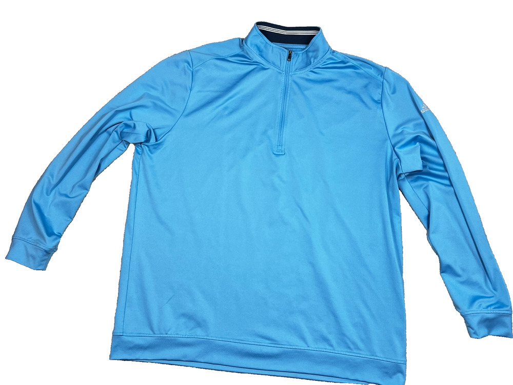 Adidas Performance Quarter Zip Pullover Mens 2XL Blue Golf Athletic